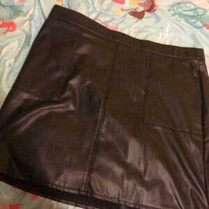 Pleather pencil skirt